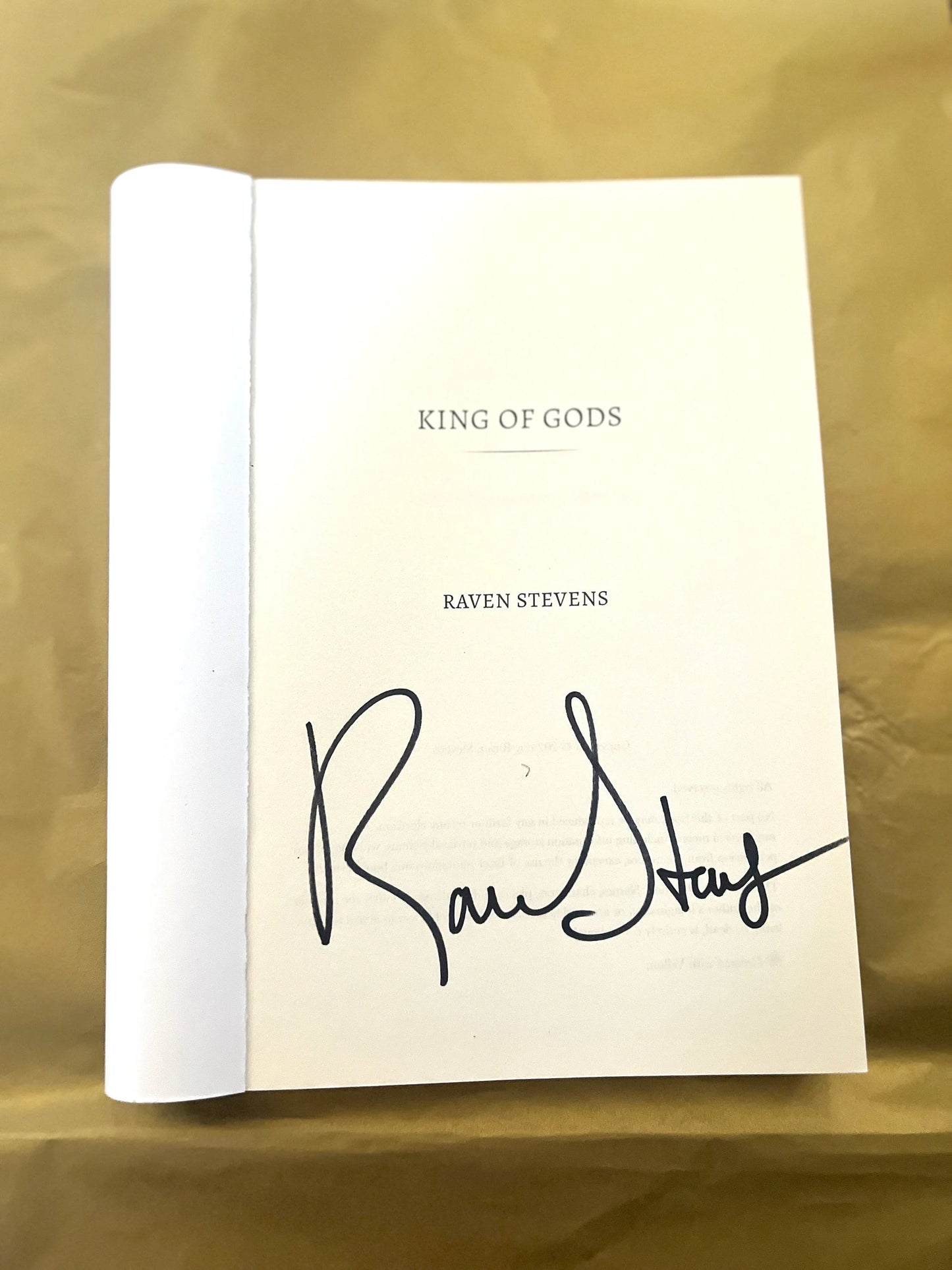 King of Gods Signed Paperback
